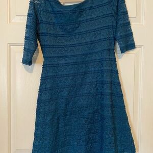 Old Navy Teal Lace Midi Dress